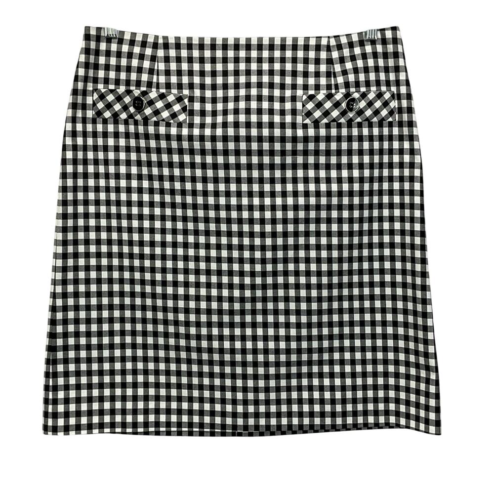 Elliott Lauren Pencil Skirt Women’s Size 12 Black/White Gingham Academia Casual